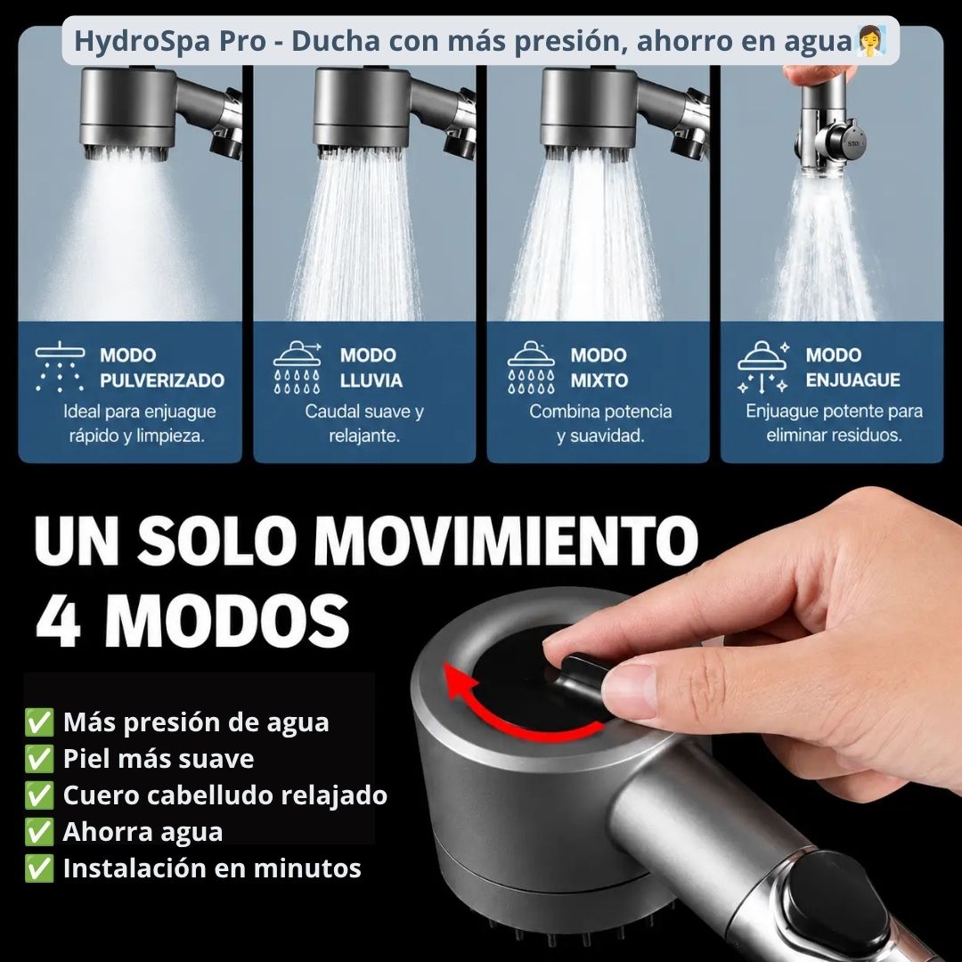 HydroSpa Pro - Ducha con más presión, ahorro en agua🧖‍♀️