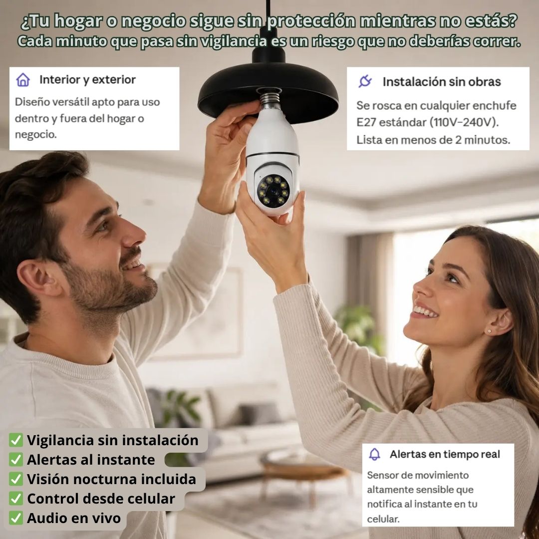 SafeLight 360 - Detecta movimiento y te avisa al instante en tu celular