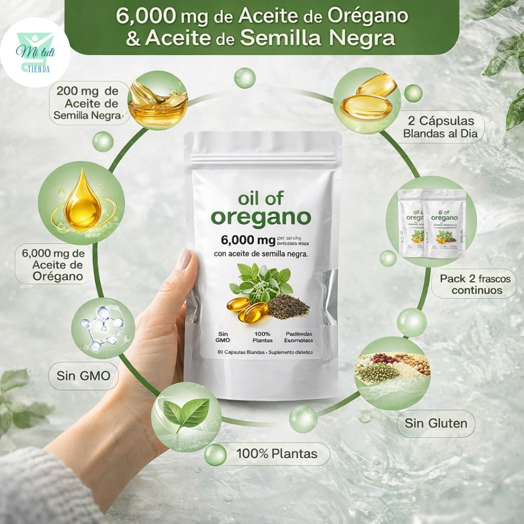 Aceite De Orégano 6000 Mg 60 capsulas