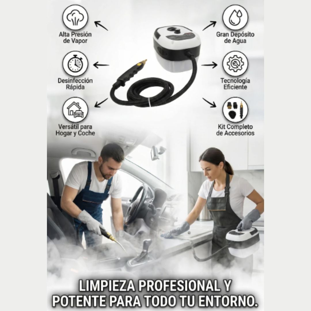 SteamPro - Limpia en profundidad sin químicos ni esfuerzo