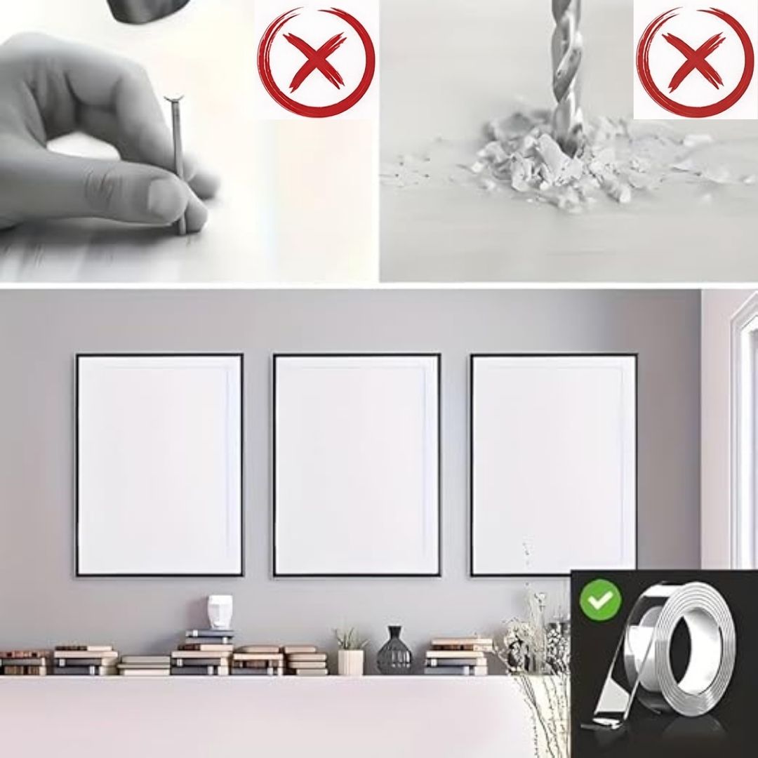 Cinta Adhesiva Nano Doble Cara 3 Mts