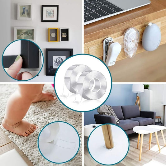 Cinta Adhesiva Nano Doble Cara 3 Mts