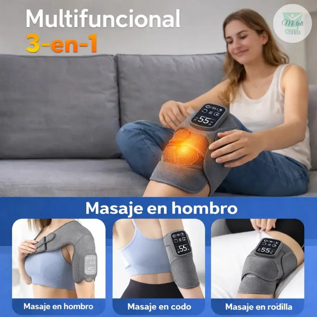 Rodillera termica con masajeador