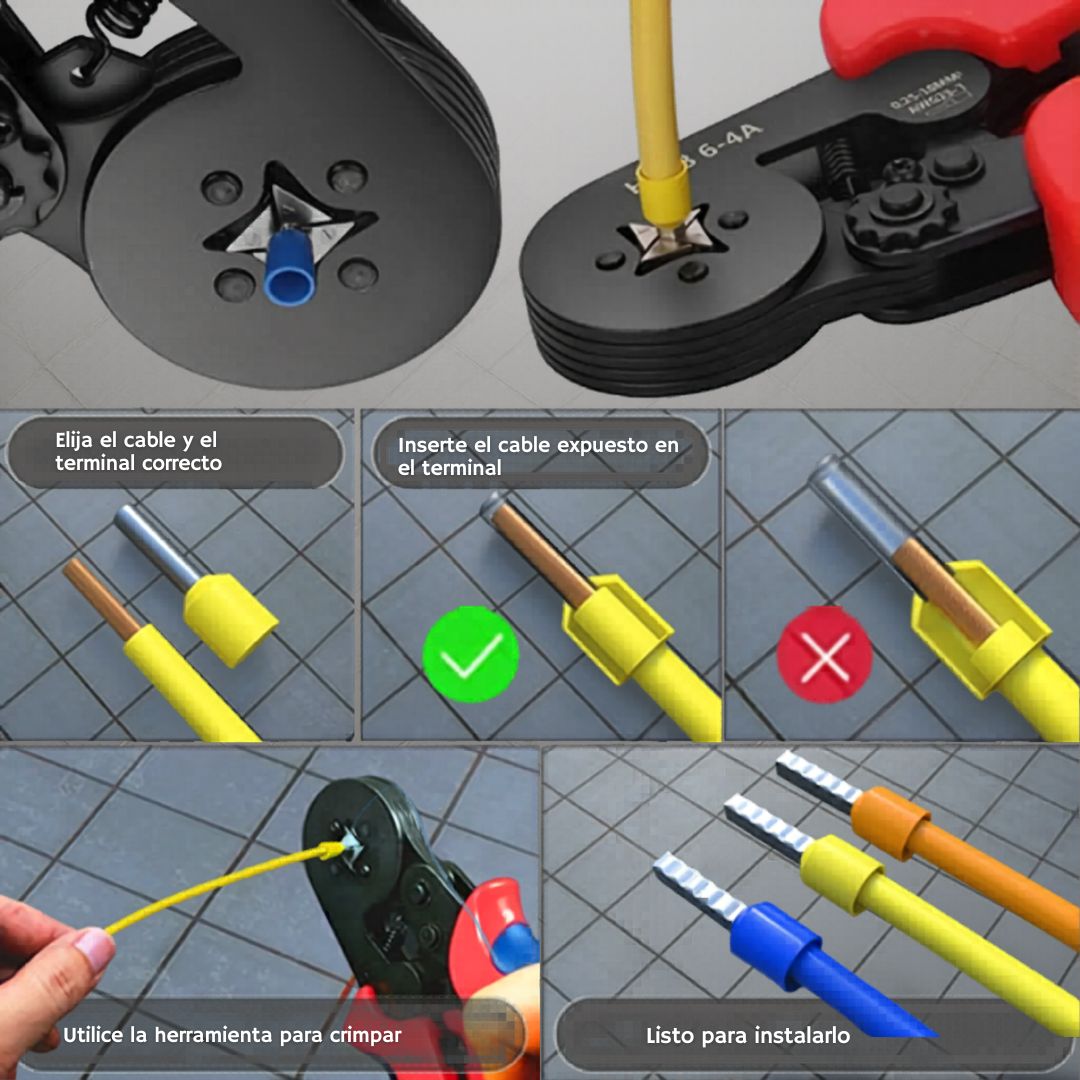 CrimpPro 1200 — Engarzado perfecto sin ajustes manuales (+1200 Terminales)