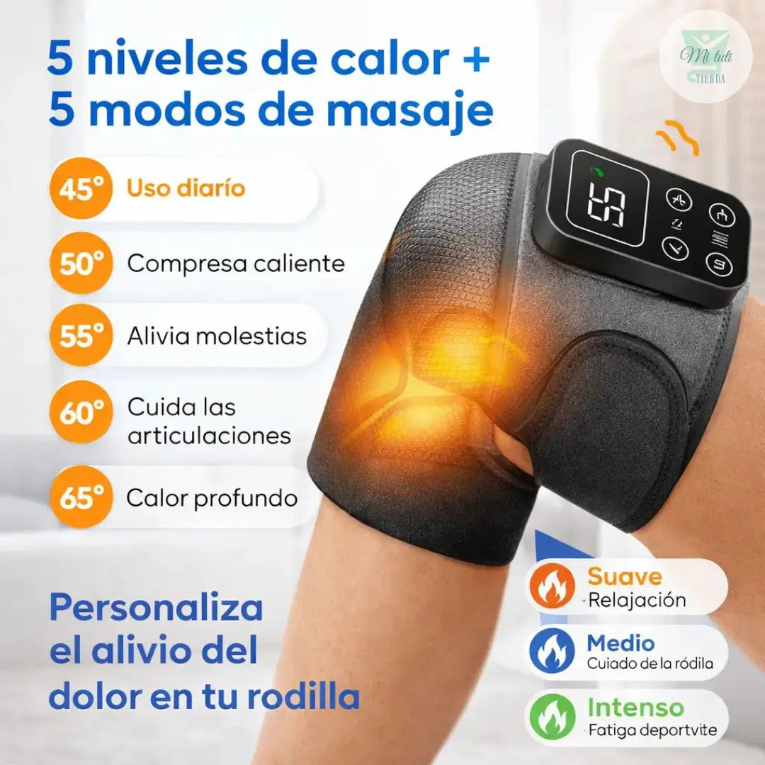 Rodillera termica con masajeador
