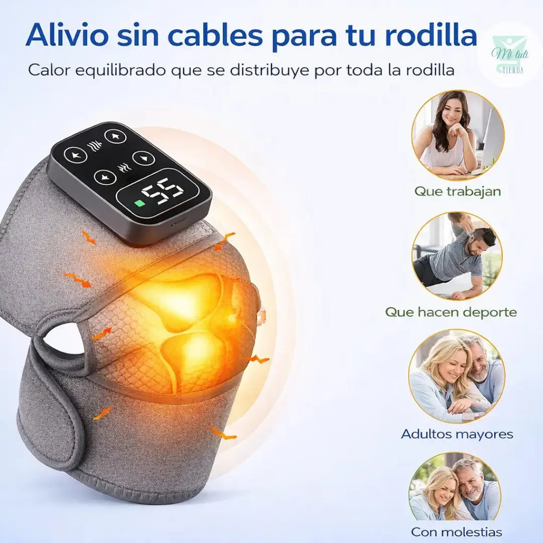 Rodillera termica con masajeador