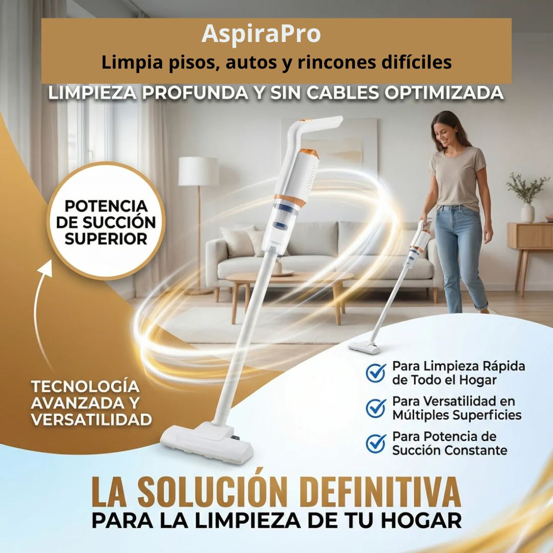 AspiraPro - Limpia pisos, autos y rincones difíciles