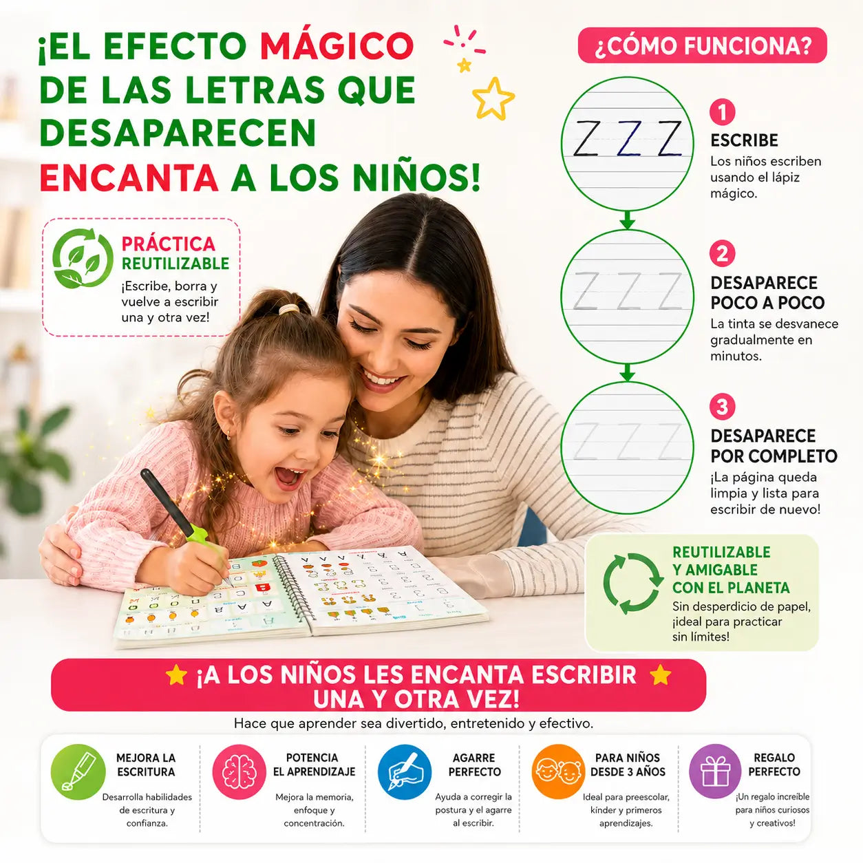 MagiTrace Montessori - Practica, borra y vuelve a empezar