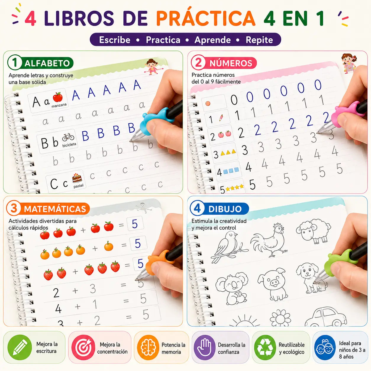 MagiTrace Montessori - Practica, borra y vuelve a empezar