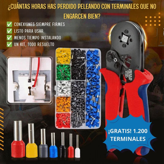 CrimpPro 1200 — Engarzado perfecto sin ajustes manuales (+1200 Terminales)
