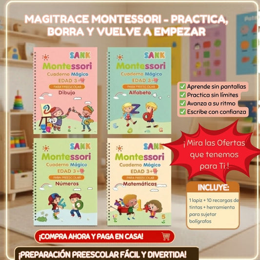 MagiTrace Montessori - Practica, borra y vuelve a empezar